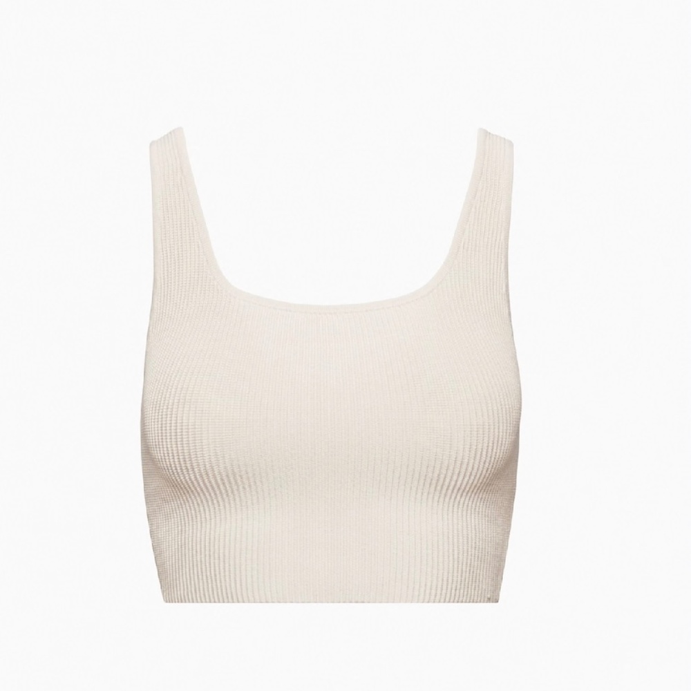 Sculpt Knit Squareneck Cropped Tank
